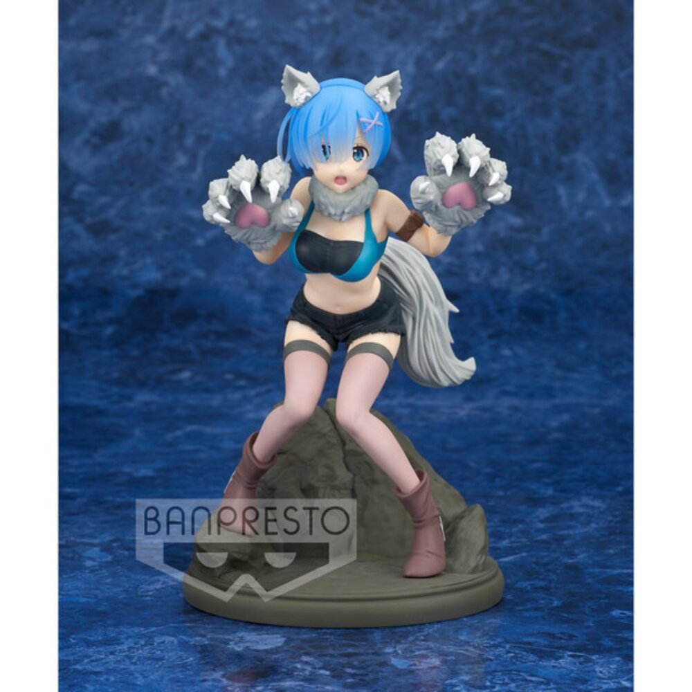 New Banpresto Re:Zero Espresto  Monster Motions Rem Werewolf Figure 22cm Japan